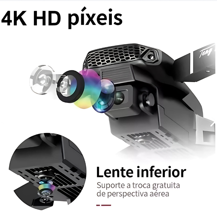 Dron PRO 4K WIFI + Control de Alta Definición - (BATERÍA Y ESTUCHE DE REGALO)
